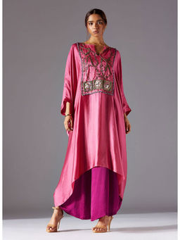 A Humming Way - Elysian Jubba Kurta With Draped Dhoti