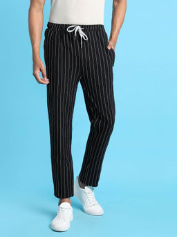 Campus Sutra - Men Striped Stylish Evening And Sports Trackpant