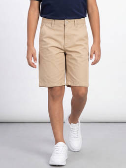 Allen Solly - Boys Peach Regular Fit Solid Shorts