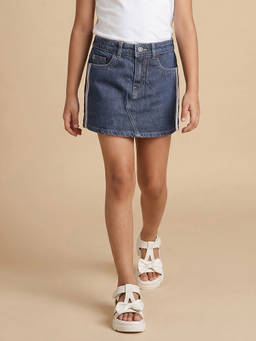 Allen Solly - Girls Navy Blue Solid Regular Fit Shorts