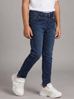 Allen Solly - Boys Navy Blue Skinny Fit Jeans