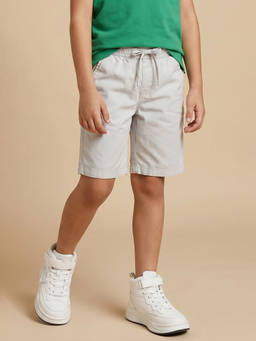 Allen Solly - Boys White Regular Fit Solid Shorts