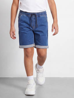 Allen Solly - Boys Blue Regular Fit Solid Shorts