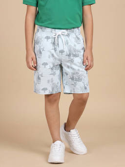 Allen Solly - Boys Blue Cotton Printed Shorts
