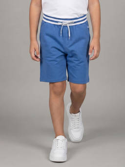 Allen Solly - Boys Blue Cotton Blend Solid Shorts