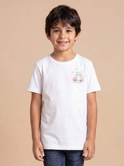 Allen Solly - White Graphic Printed T-shirt