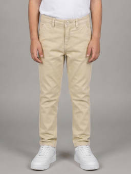 Allen Solly - Boys Beige Solid Trousers