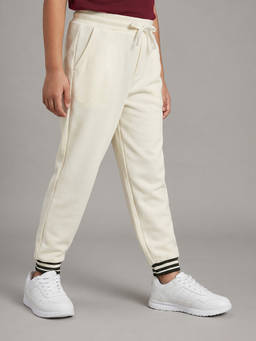 Allen Solly - Boys Beige Solid Joggers