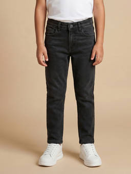 Allen Solly - Boys Grey Solid Jeans