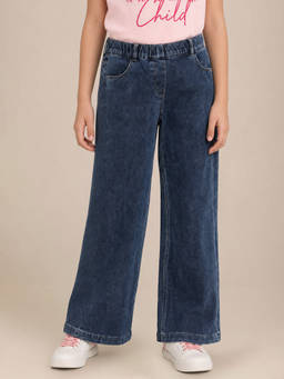 Allen Solly - Girls Blue Solid Jeans