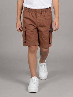 Allen Solly - Boys Brown Solid Shorts