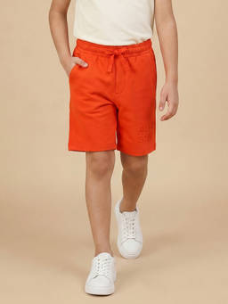 Allen Solly - Boys Orange Graphic Printed Shorts