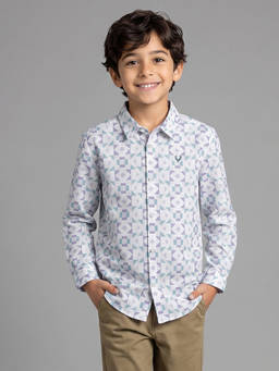 Allen Solly - White Cotton Regular Shirt