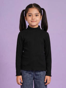 Allen Solly - Black Cotton Blend Regular Top