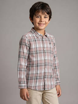 Allen Solly - Pink Checks Full Sleeves Casual Shirt