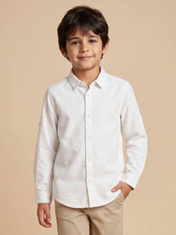 Allen Solly - Boys White Solid Casual Shirt