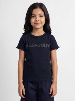 Allen Solly - Girls Navy Blue Casual T-Shirt