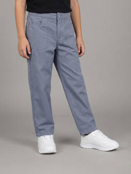 Allen Solly - Boys Light Blue Solid Trouser