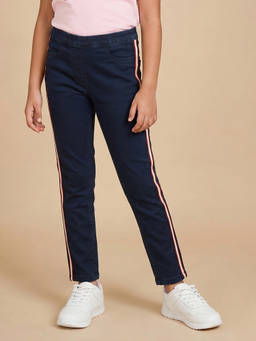Allen Solly Junior - Girls Navy Regular Fit Jeans