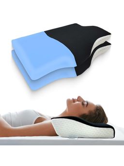 SLEEPSIA - Gel Infused Cervical Pillow for Neck & Shoulder Pain (Pack of 2)