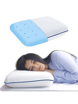 SLEEPSIA - Memory Foam Ventilated Gel Orthopedic Pipping Bed Pillow