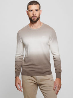 Guess - Mindful Walnut Ombre Round Neck Full Sleeve Edwin Sweater