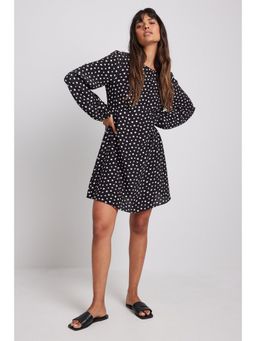 NA-KD - Flowy Bow Detail Mini Dress-dots