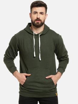 Campus Sutra - Men Solid Full Sleeve Stylish Casual Hooded Sweatshirts