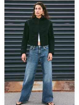 H&M - Women Blue Wide High Waist Jeans
