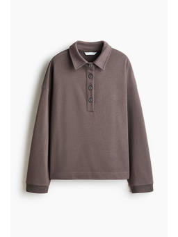 H&M - Women Brown Collared Sweatshirt