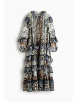 H&M - Women Blue Flounced tunic dress