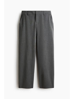 H&M - Women Grey Tailored Barrel Trousers