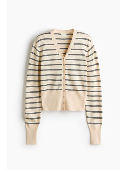 H&M - Women Beige Fine-knit cardigan