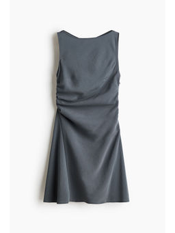 H&M - Women Grey Draped cut-out dress