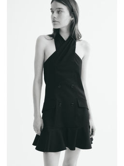 H&M - Women Black Halterneck blazer dress