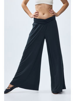 H&M - Women Blue Draped pull-on Pants