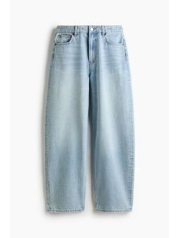 H&M - Women Blue Baggy Barrel Regular Waist Jeans