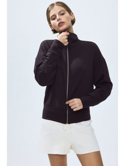 H&M - Women Brown Jersey track jacket