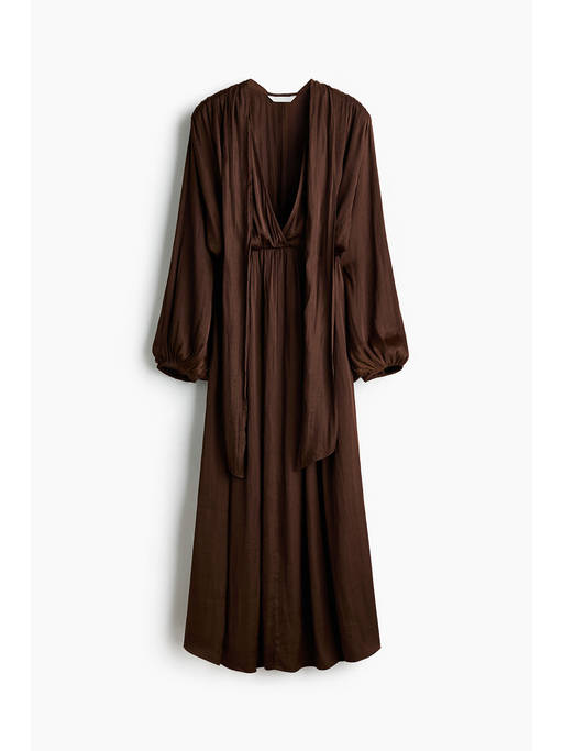 brown satin dress h&m Buy Women Scarf-collar (XS) Online Ladies dresses