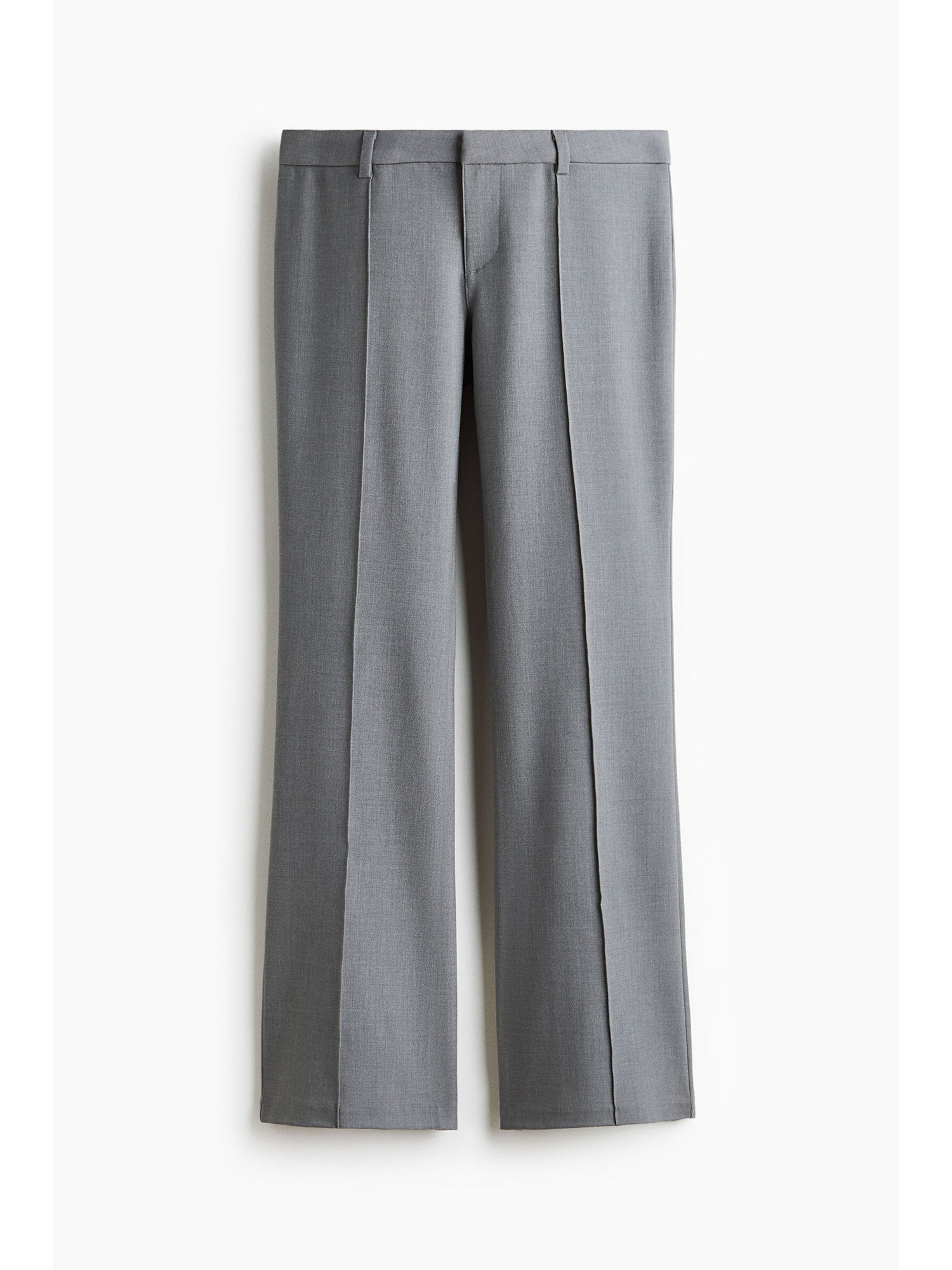 h&m Women Grey Tailored crease-leg trousers-picture-36