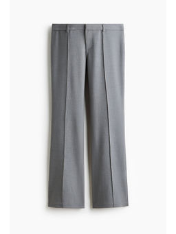 H&M - Women Grey Tailored crease-leg trousers