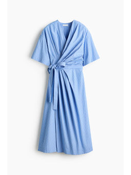 H&M - Women Blue Wrap midi dress