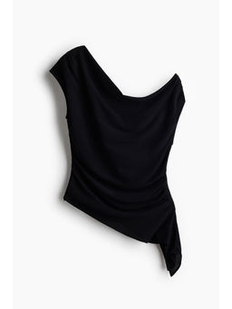 H&M - Women Black Draped Cowl Neck Top