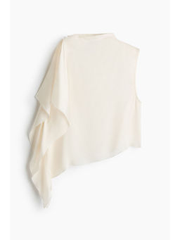 H&M - Women White Cape-detail viscose top