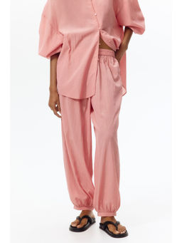 H&M - Women Pink Viscose-blend balloon Joggers