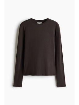H&M - Women Brown Long-Sleeved Modal Top