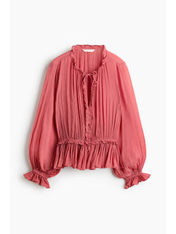 H&M - Women Red Crinkled viscose blouse