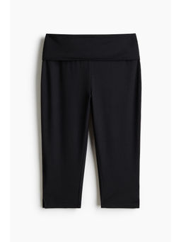 H&M - Women Black Brushed jersey capri