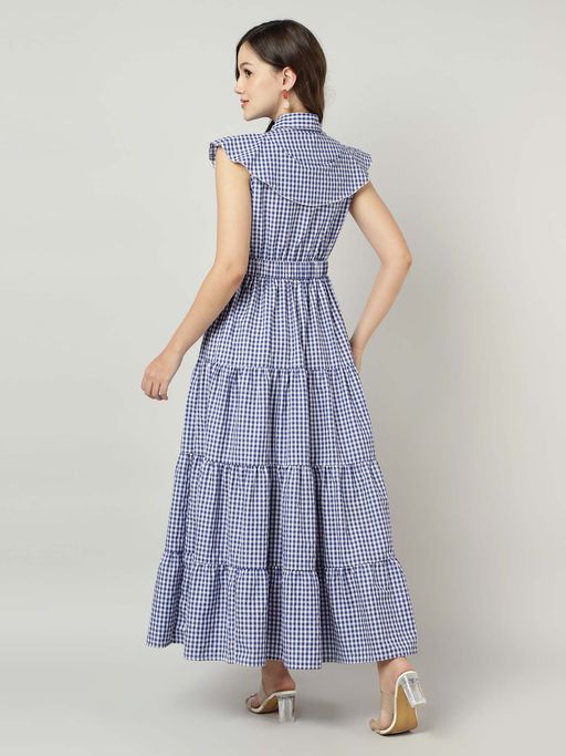 chinese dress ladies Womens Summer Casual Sleeveless Plaid Maxi Dresses Tiered Smocked Ruffles Long  Dress Gingham Beach Dress with Pockets Black at Amazon Women's Clothing  store