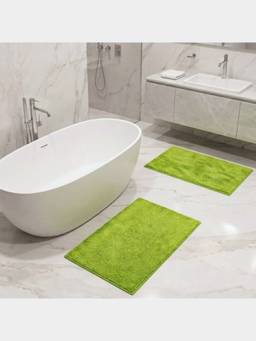 PANO - Polyester Bathmat Lattice - Green (Pack of 2)